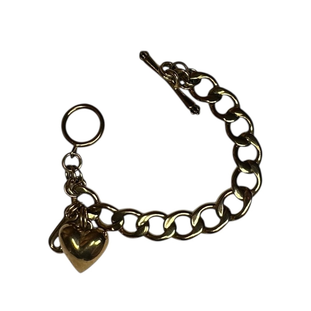 Brass juicy couture charm Chain Bracelet 8”